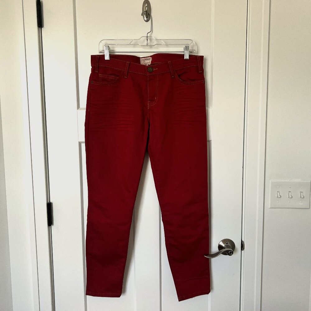 CURRENT/ELLIOTT Jeans Womens 30 The Stiletto Ankle Skinny Rodeo Red Denim M011
